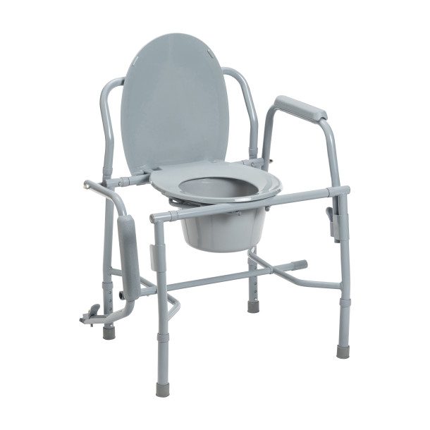 Deluxe Steel Drop Arm Commode Deluxe Steel Drop Arm Commode